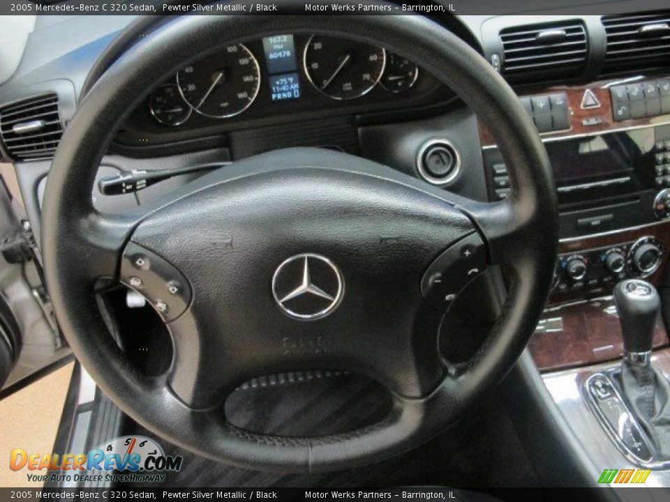 2005 Mercedes-Benz C 320 Sedan Pewter Silver Metallic / Black Photo #34