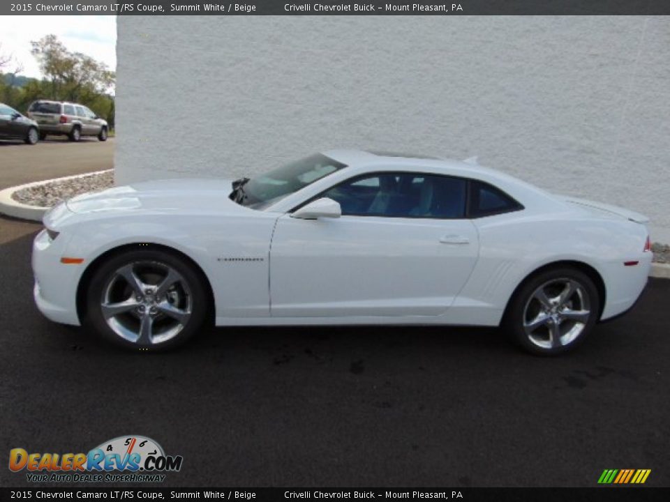 2015 Chevrolet Camaro LT/RS Coupe Summit White / Beige Photo #2