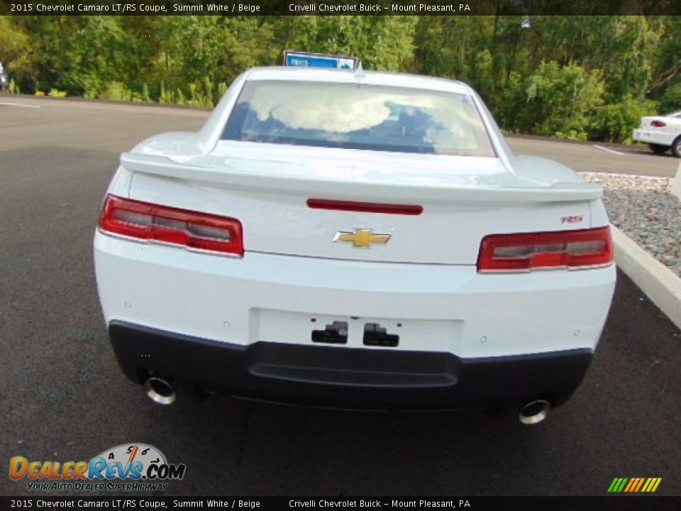 2015 Chevrolet Camaro LT/RS Coupe Summit White / Beige Photo #8