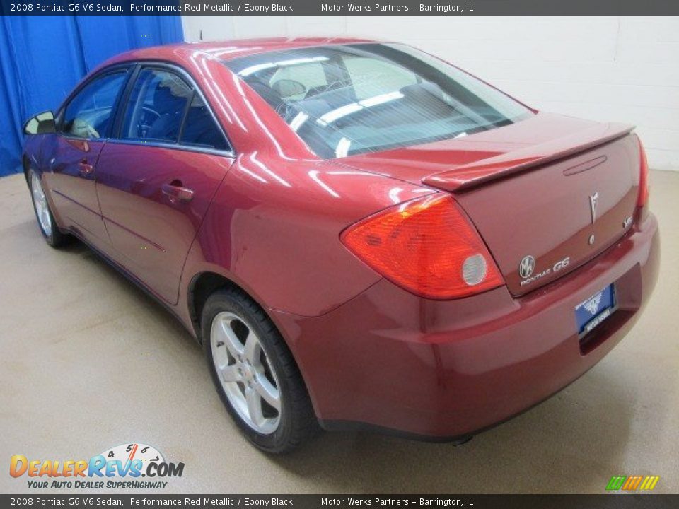 2008 Pontiac G6 V6 Sedan Performance Red Metallic / Ebony Black Photo #6