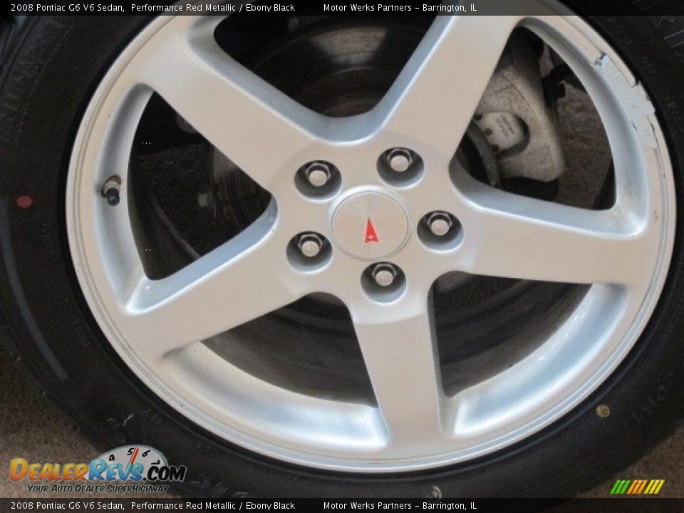 2008 Pontiac G6 V6 Sedan Performance Red Metallic / Ebony Black Photo #13