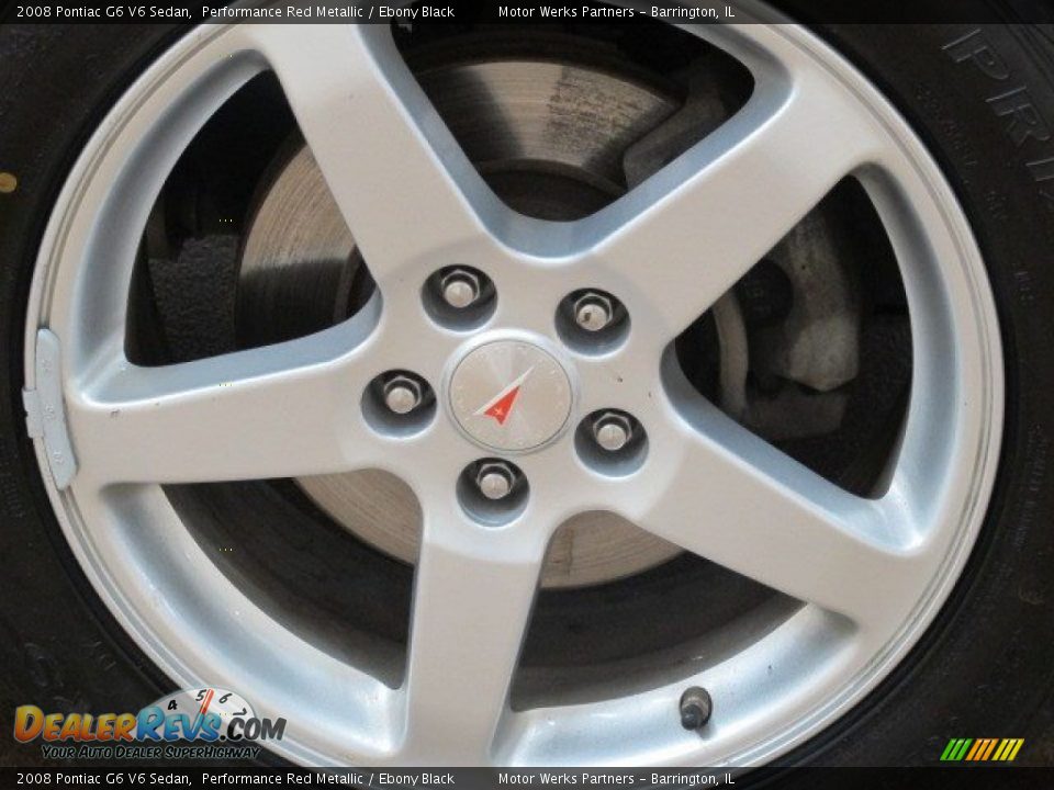 2008 Pontiac G6 V6 Sedan Performance Red Metallic / Ebony Black Photo #15