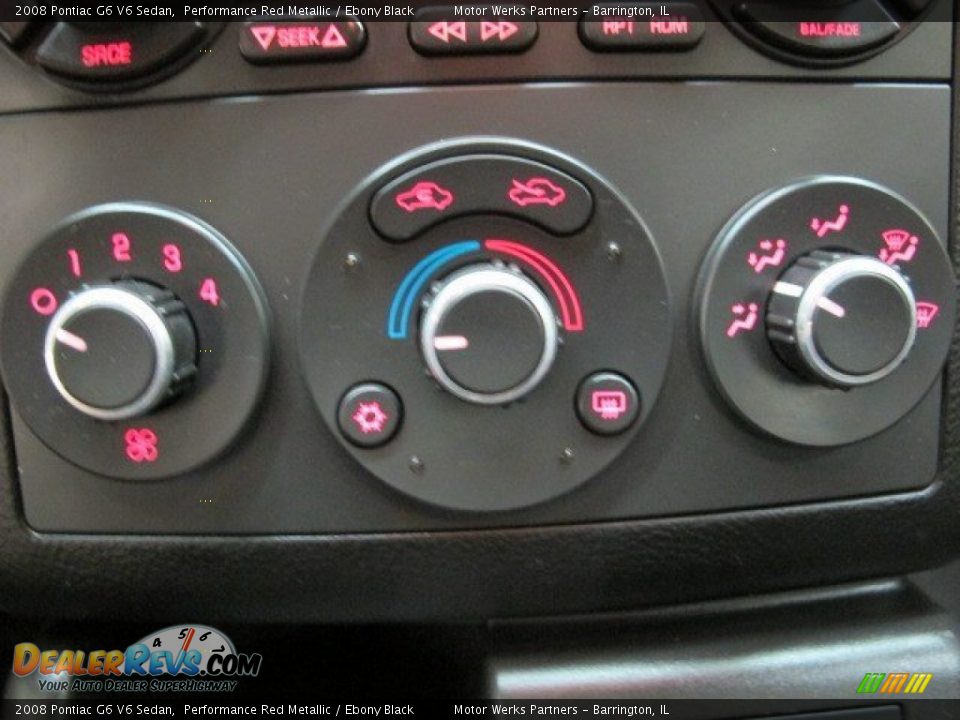 2008 Pontiac G6 V6 Sedan Performance Red Metallic / Ebony Black Photo #31