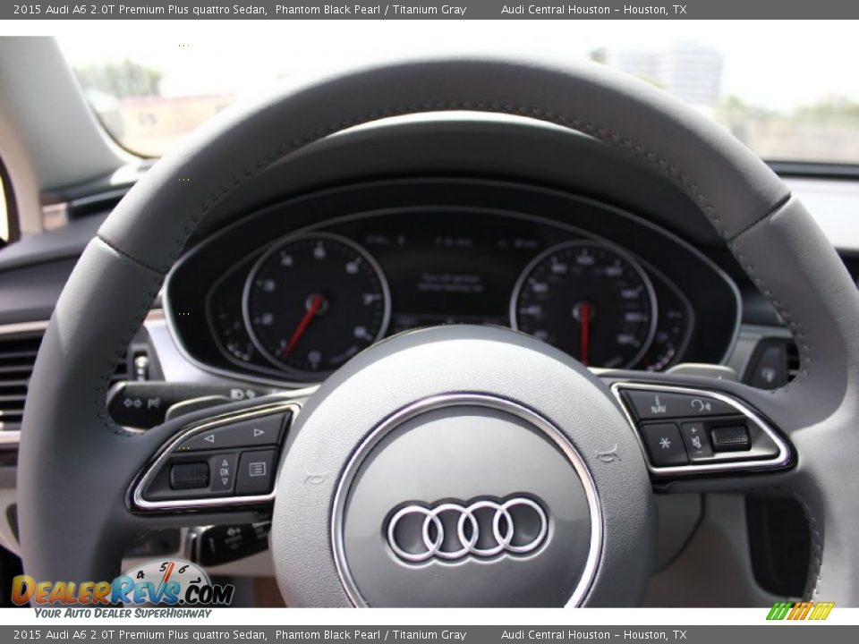 2015 Audi A6 2.0T Premium Plus quattro Sedan Phantom Black Pearl / Titanium Gray Photo #21