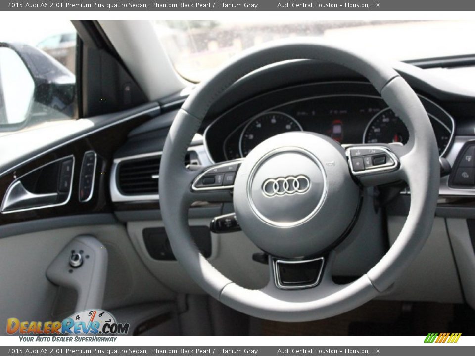 2015 Audi A6 2.0T Premium Plus quattro Sedan Phantom Black Pearl / Titanium Gray Photo #28