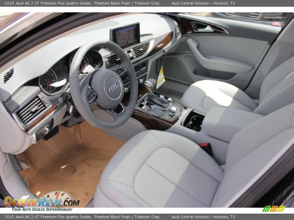 2015 Audi A6 2.0T Premium Plus quattro Sedan Phantom Black Pearl / Titanium Gray Photo #11