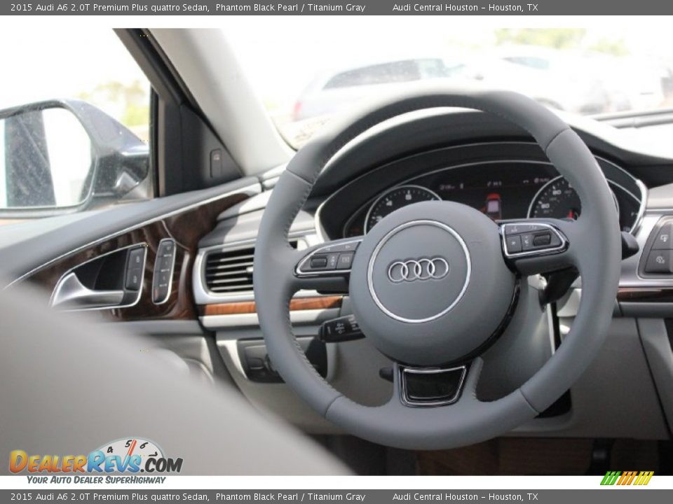 2015 Audi A6 2.0T Premium Plus quattro Sedan Phantom Black Pearl / Titanium Gray Photo #28