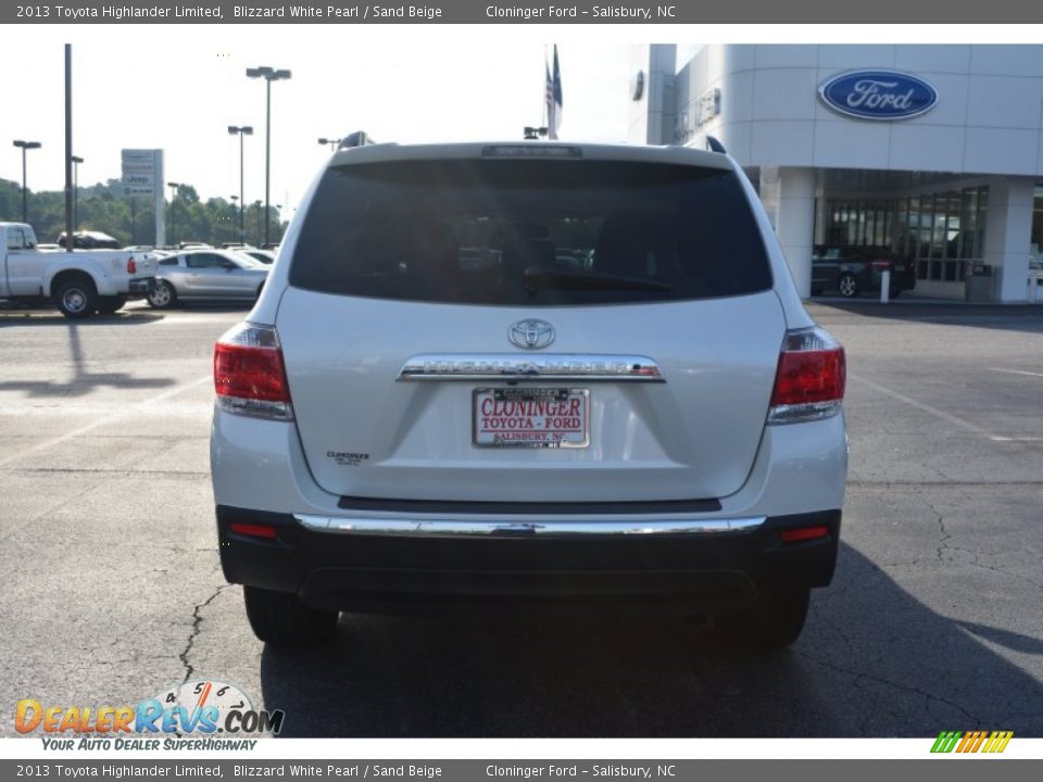 2013 Toyota Highlander Limited Blizzard White Pearl / Sand Beige Photo #5