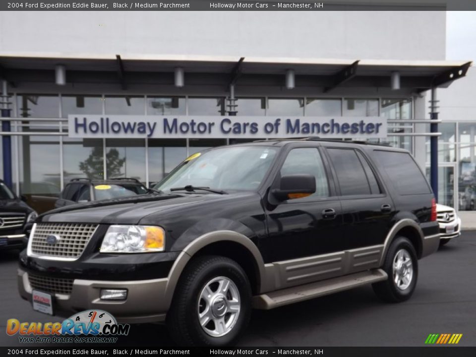 2004 Ford Expedition Eddie Bauer Black / Medium Parchment Photo #1