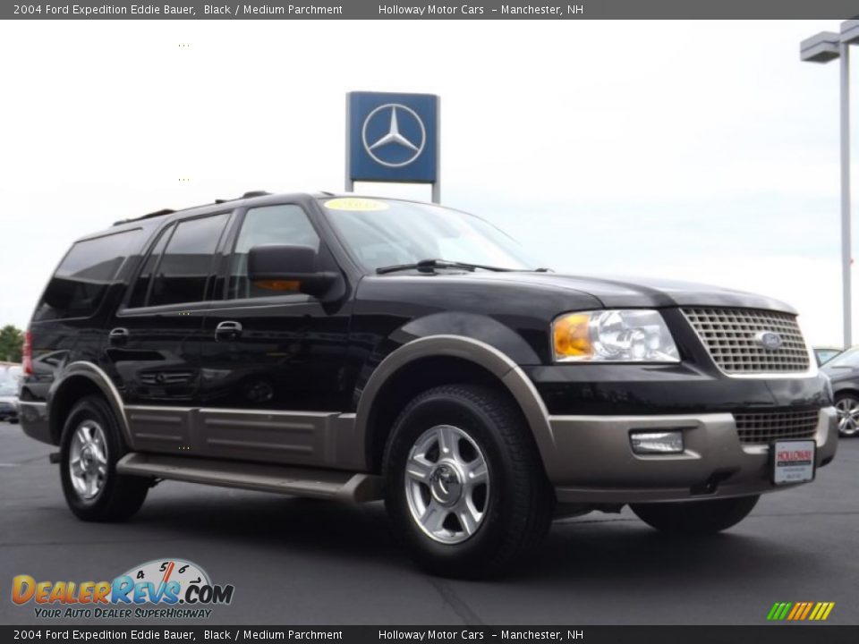 2004 Ford Expedition Eddie Bauer Black / Medium Parchment Photo #3