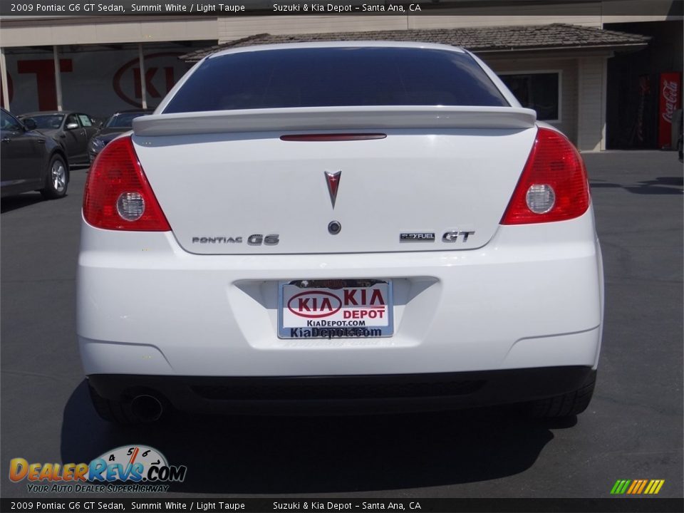 2009 Pontiac G6 GT Sedan Summit White / Light Taupe Photo #8