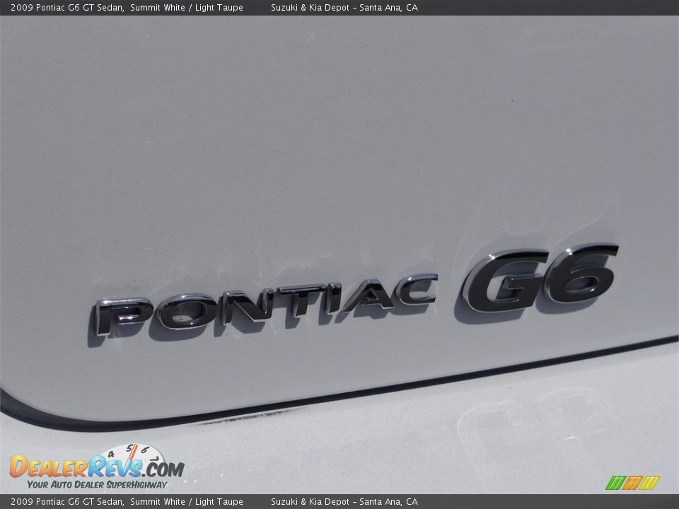 2009 Pontiac G6 GT Sedan Summit White / Light Taupe Photo #10