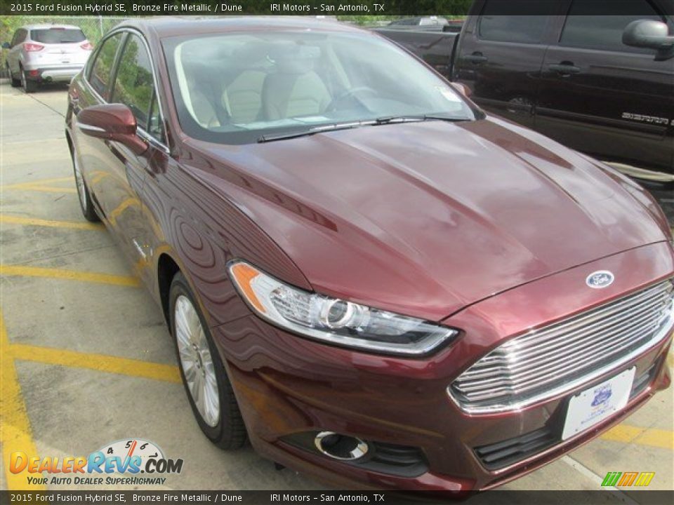 2015 Ford Fusion Hybrid SE Bronze Fire Metallic / Dune Photo #4