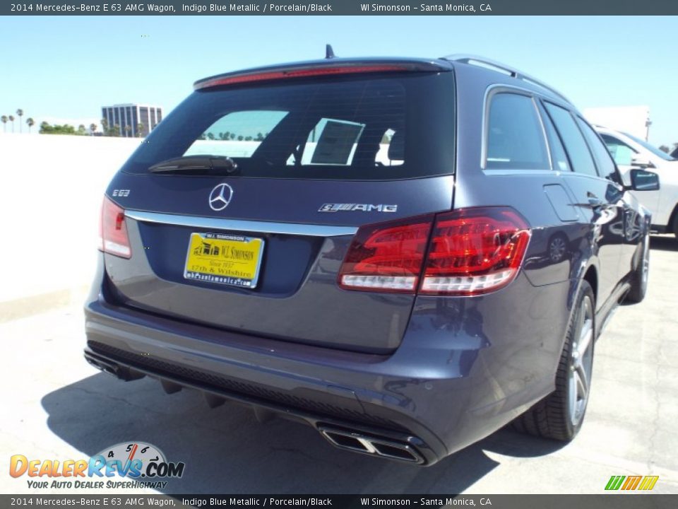2014 Mercedes-Benz E 63 AMG Wagon Indigo Blue Metallic / Porcelain/Black Photo #4