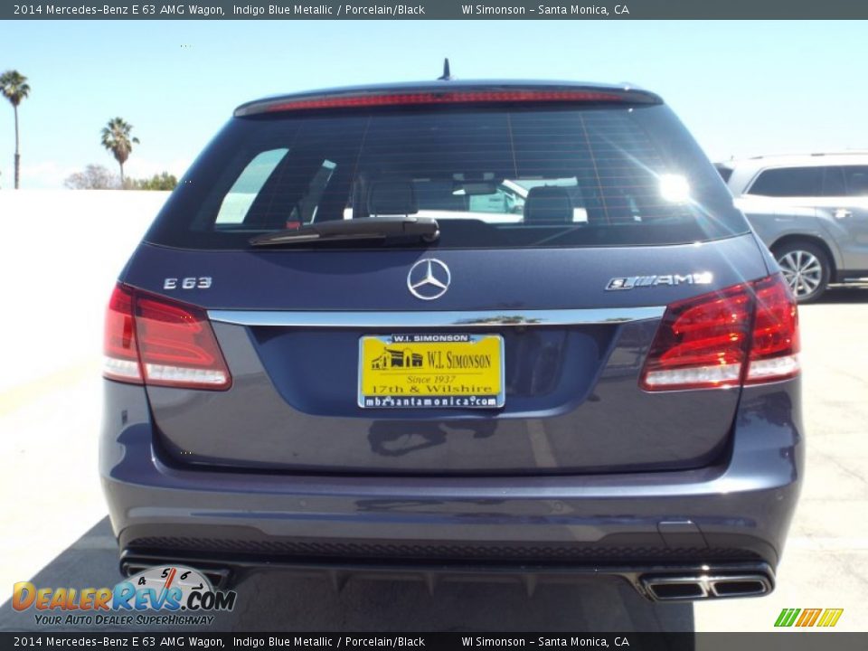 2014 Mercedes-Benz E 63 AMG Wagon Indigo Blue Metallic / Porcelain/Black Photo #5
