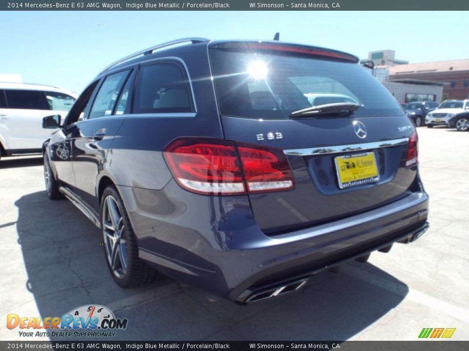 2014 Mercedes-Benz E 63 AMG Wagon Indigo Blue Metallic / Porcelain/Black Photo #9