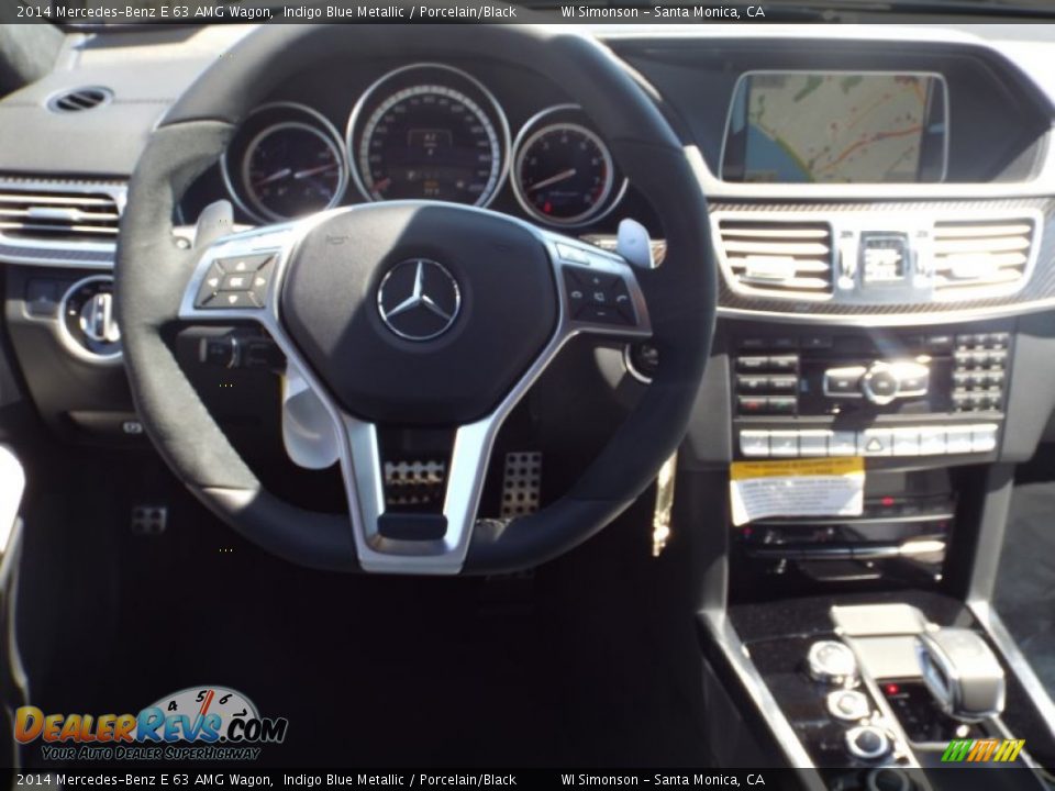2014 Mercedes-Benz E 63 AMG Wagon Indigo Blue Metallic / Porcelain/Black Photo #10