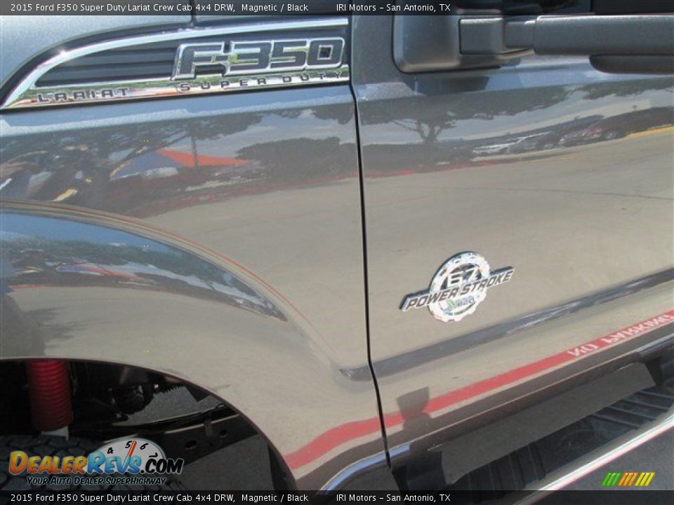 2015 Ford F350 Super Duty Lariat Crew Cab 4x4 DRW Magnetic / Black Photo #30