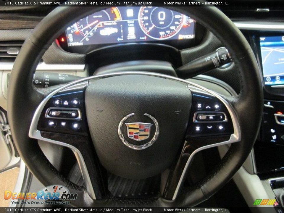 2013 Cadillac XTS Premium AWD Radiant Silver Metallic / Medium Titanium/Jet Black Photo #31