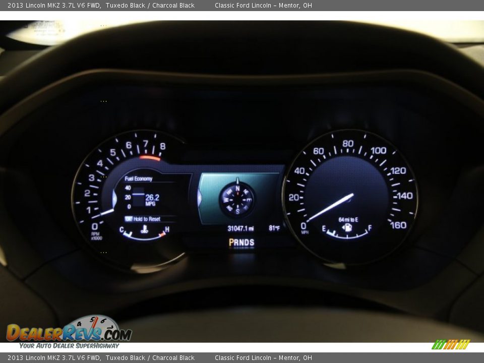 2013 Lincoln MKZ 3.7L V6 FWD Tuxedo Black / Charcoal Black Photo #7