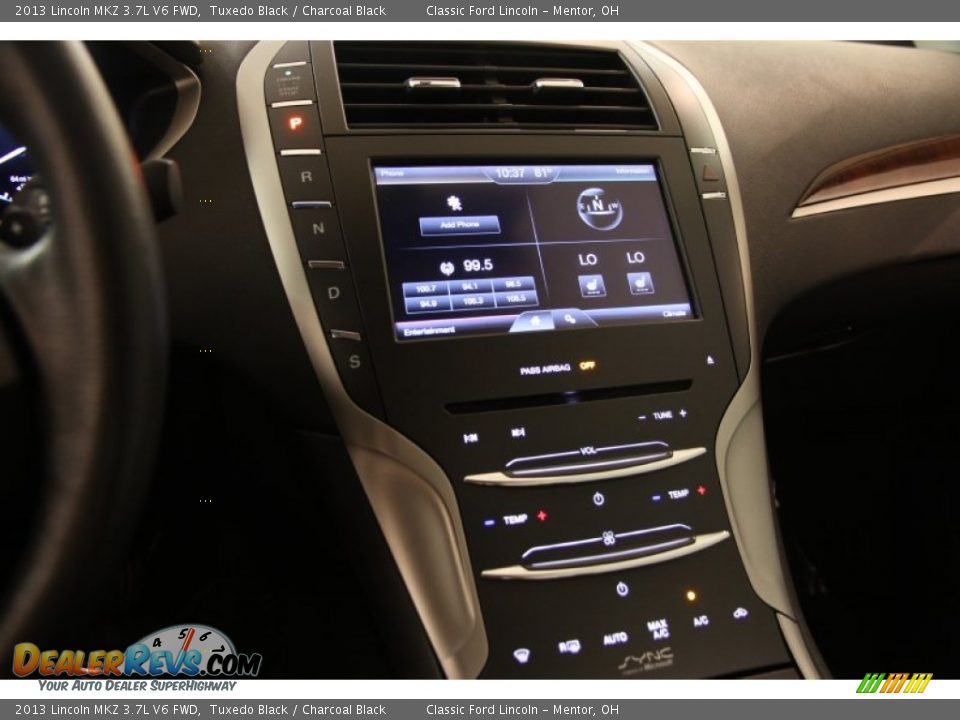 2013 Lincoln MKZ 3.7L V6 FWD Tuxedo Black / Charcoal Black Photo #9