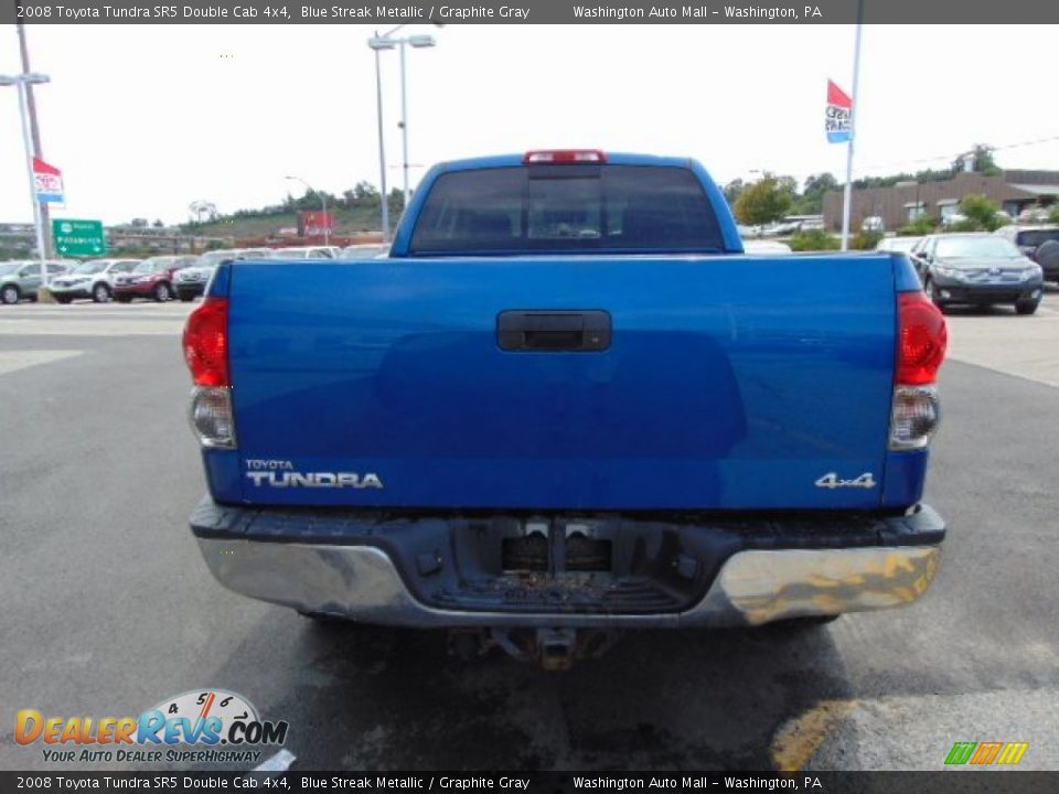 2008 Toyota Tundra SR5 Double Cab 4x4 Blue Streak Metallic / Graphite Gray Photo #8