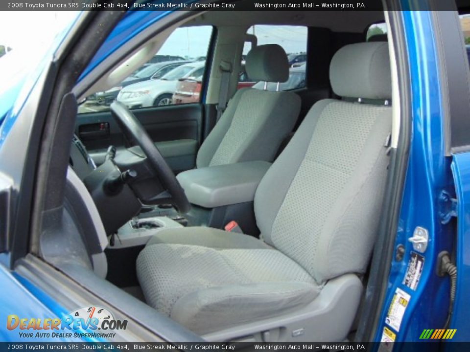 2008 Toyota Tundra SR5 Double Cab 4x4 Blue Streak Metallic / Graphite Gray Photo #12