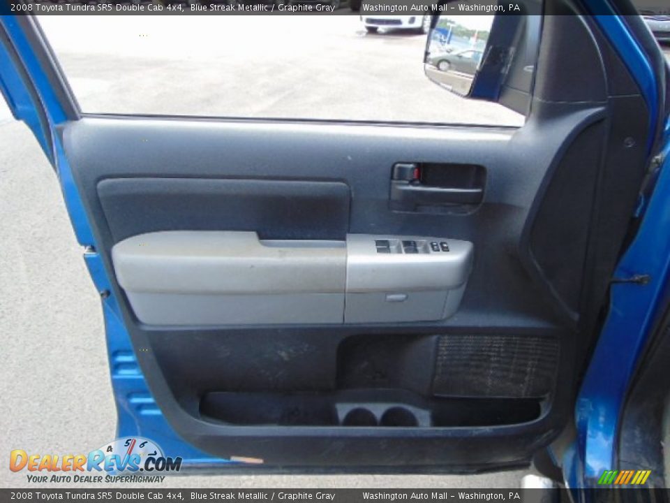 2008 Toyota Tundra SR5 Double Cab 4x4 Blue Streak Metallic / Graphite Gray Photo #15