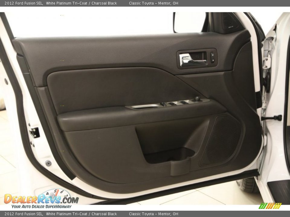 2012 Ford Fusion SEL White Platinum Tri-Coat / Charcoal Black Photo #5