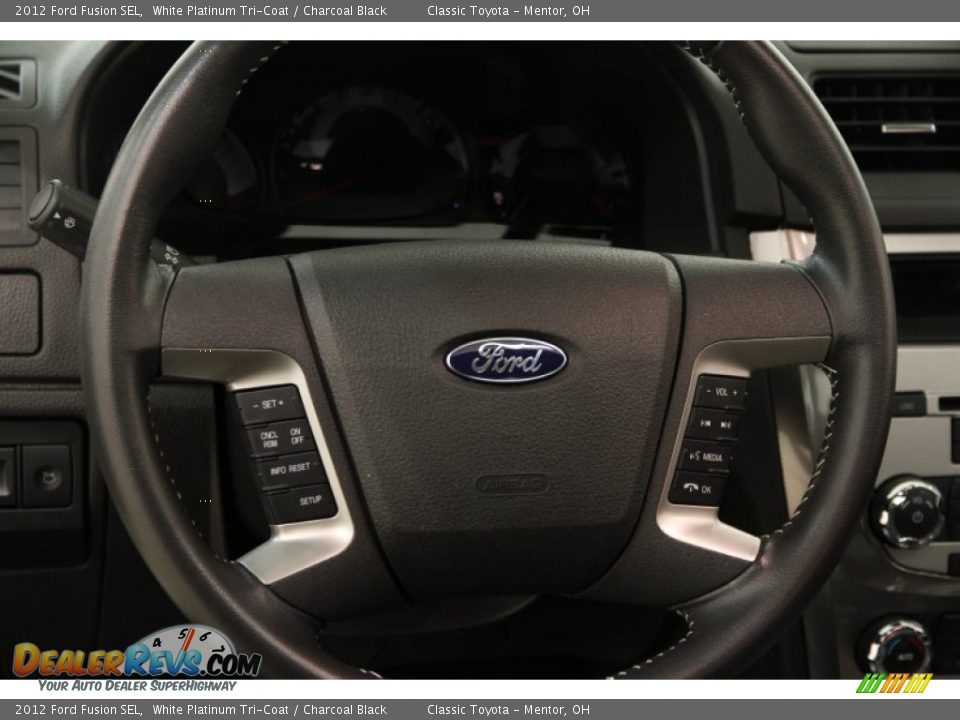 2012 Ford Fusion SEL White Platinum Tri-Coat / Charcoal Black Photo #7