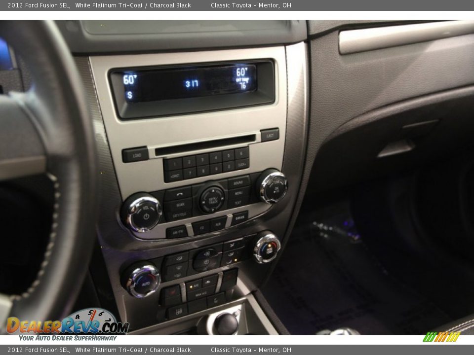 2012 Ford Fusion SEL White Platinum Tri-Coat / Charcoal Black Photo #9