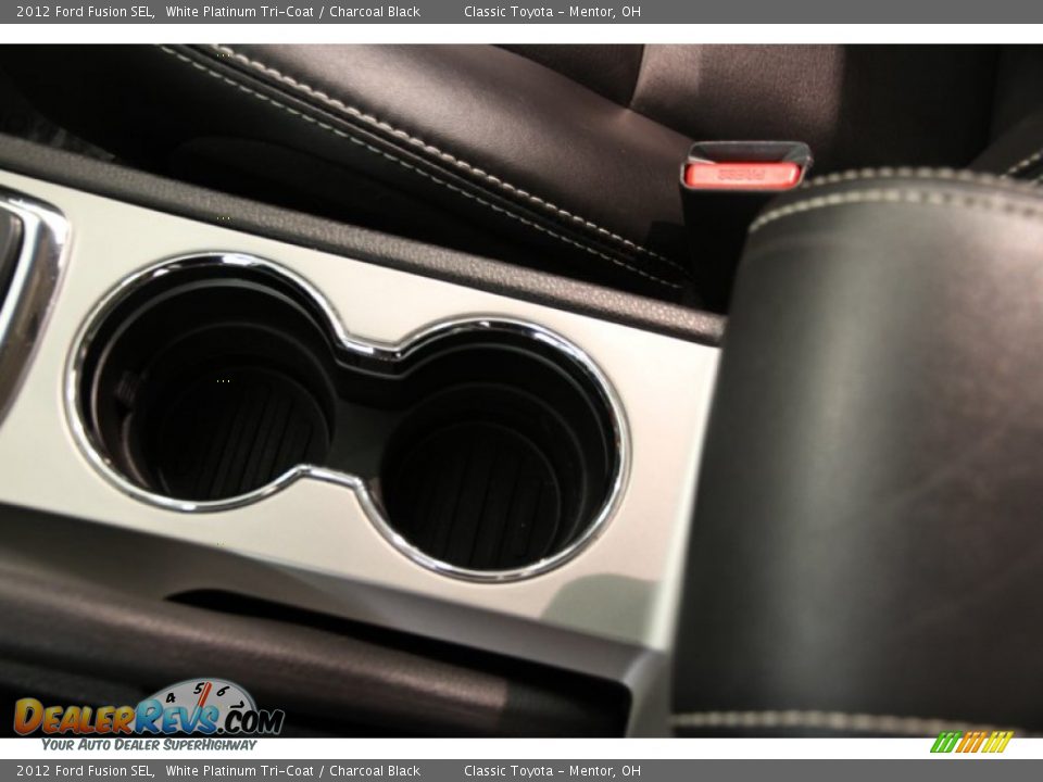 2012 Ford Fusion SEL White Platinum Tri-Coat / Charcoal Black Photo #13