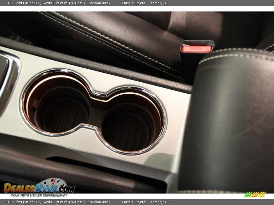 2012 Ford Fusion SEL White Platinum Tri-Coat / Charcoal Black Photo #15