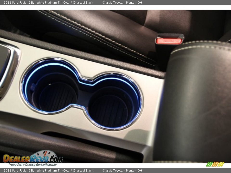 2012 Ford Fusion SEL White Platinum Tri-Coat / Charcoal Black Photo #17
