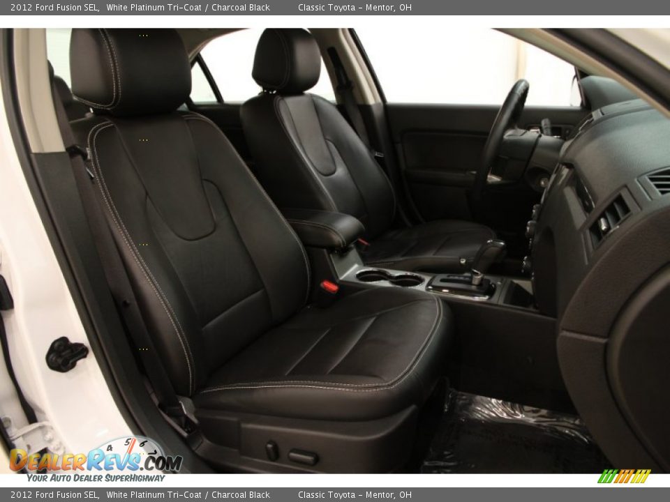 2012 Ford Fusion SEL White Platinum Tri-Coat / Charcoal Black Photo #18