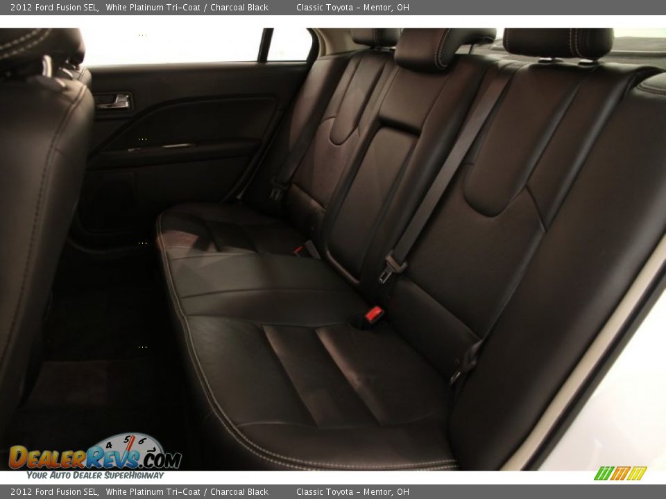 2012 Ford Fusion SEL White Platinum Tri-Coat / Charcoal Black Photo #20