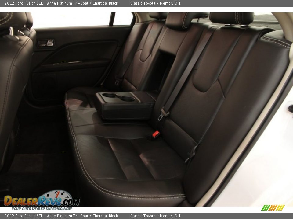 2012 Ford Fusion SEL White Platinum Tri-Coat / Charcoal Black Photo #21