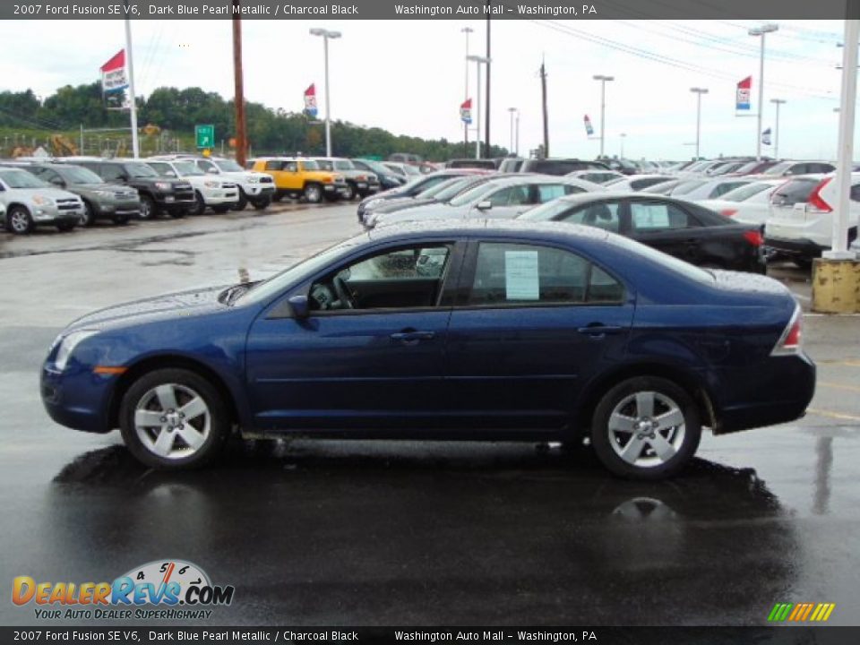 2007 Ford Fusion SE V6 Dark Blue Pearl Metallic / Charcoal Black Photo #4