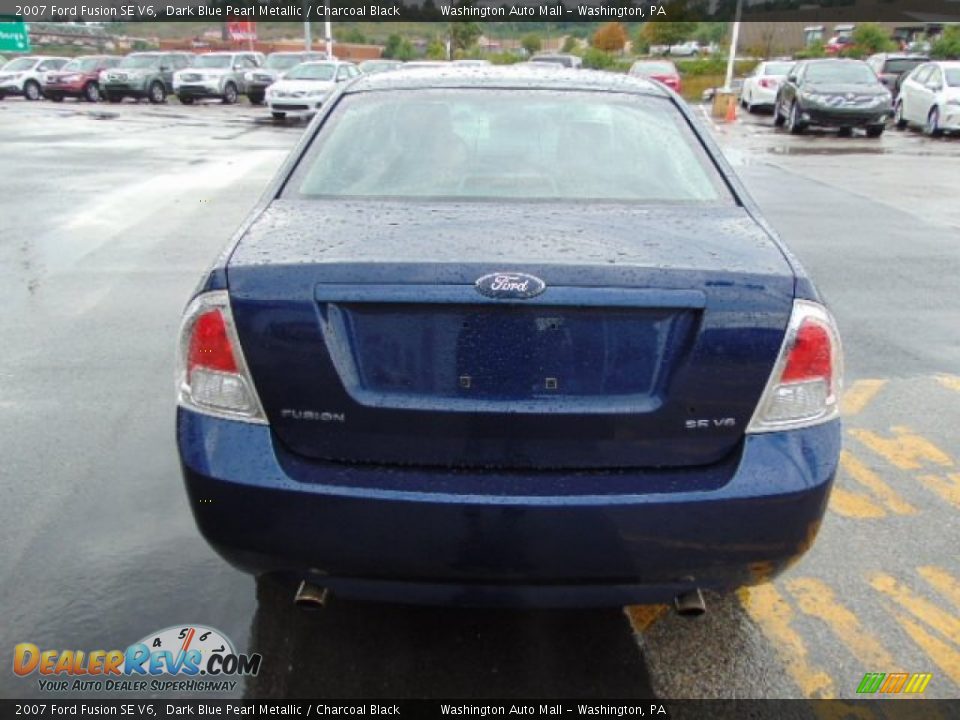 2007 Ford Fusion SE V6 Dark Blue Pearl Metallic / Charcoal Black Photo #5