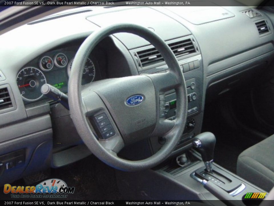 2007 Ford Fusion SE V6 Dark Blue Pearl Metallic / Charcoal Black Photo #7