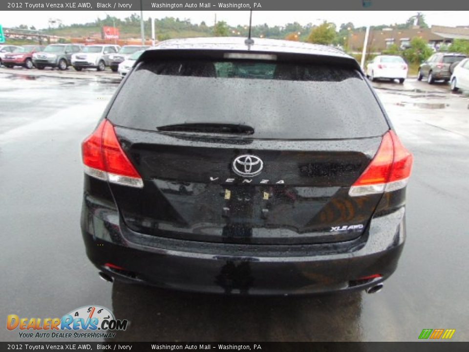 2012 Toyota Venza XLE AWD Black / Ivory Photo #8