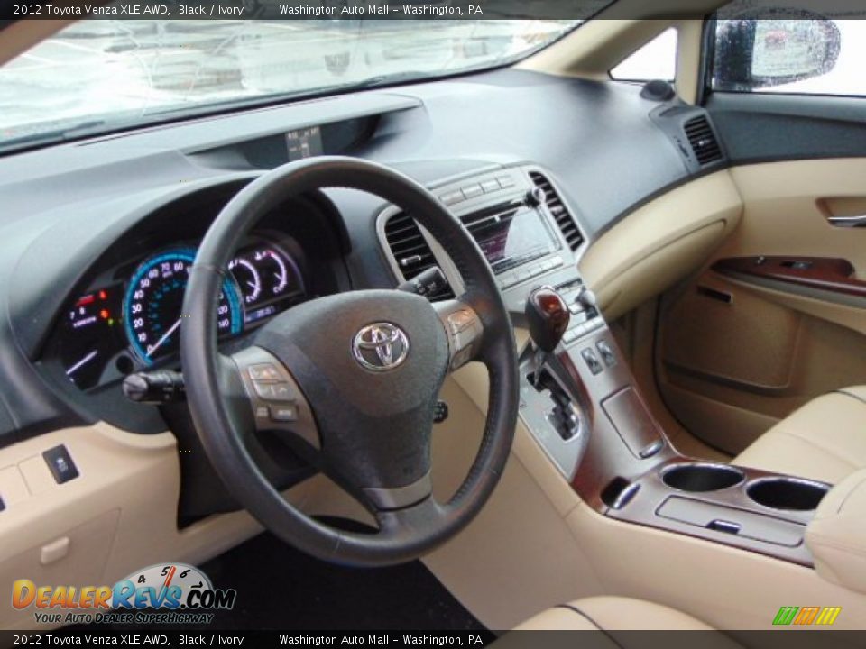2012 Toyota Venza XLE AWD Black / Ivory Photo #11