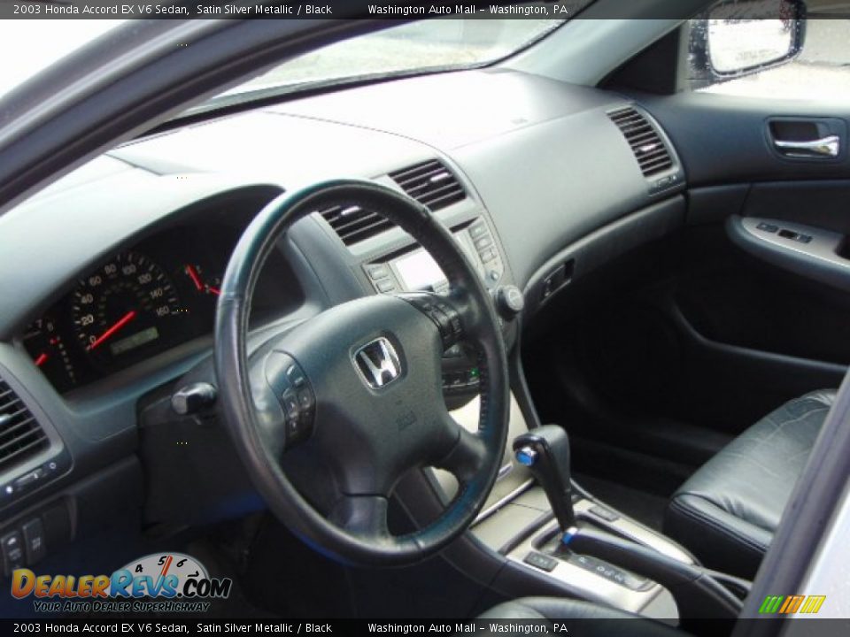 2003 Honda Accord EX V6 Sedan Satin Silver Metallic / Black Photo #11