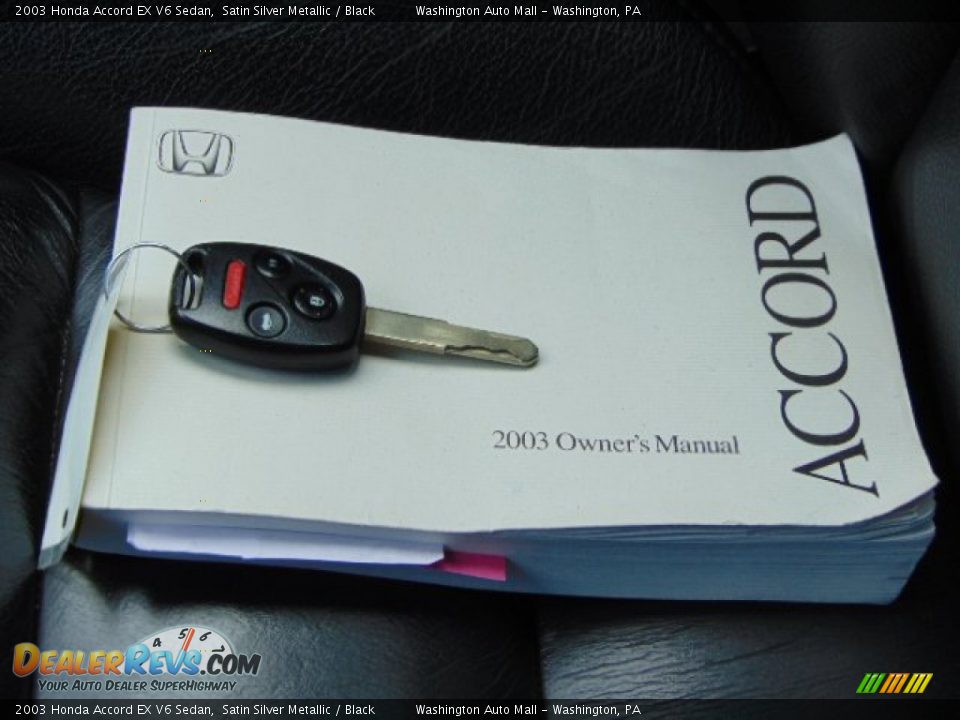 2003 Honda Accord EX V6 Sedan Satin Silver Metallic / Black Photo #18