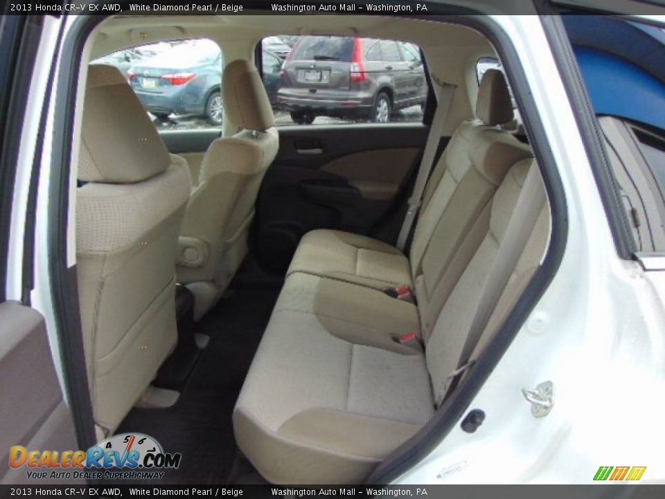 2013 Honda CR-V EX AWD White Diamond Pearl / Beige Photo #16