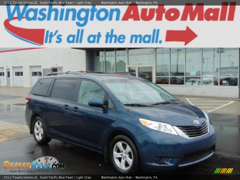 2011 Toyota Sienna LE South Pacific Blue Pearl / Light Gray Photo #1