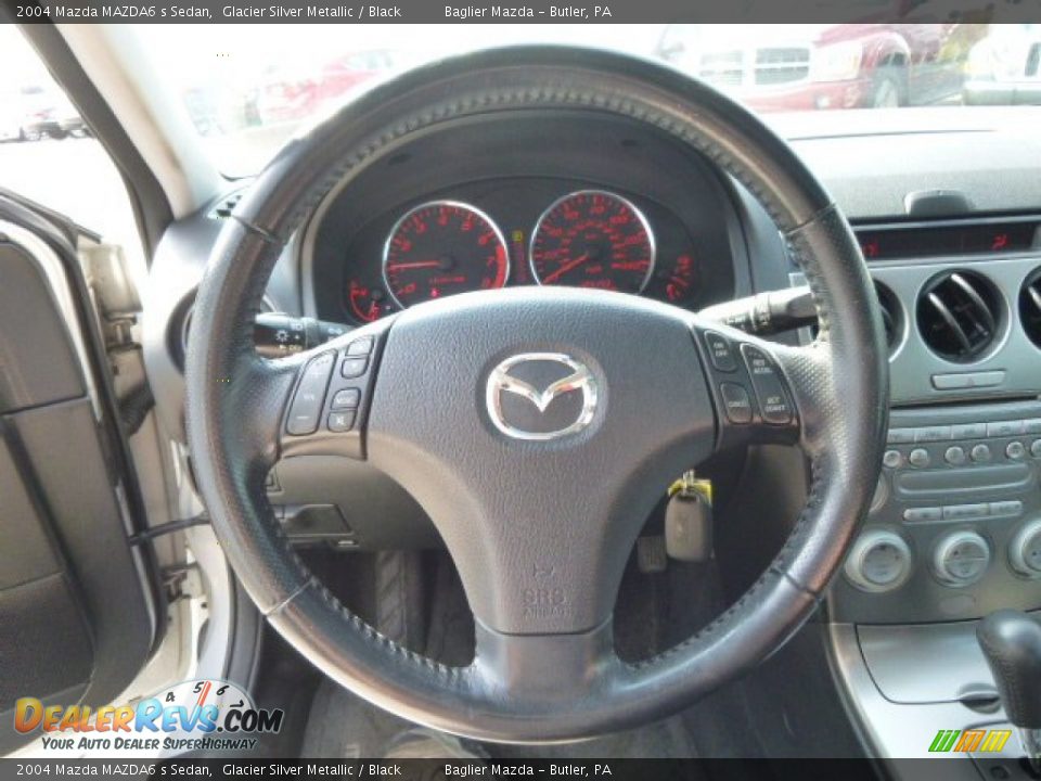 2004 Mazda MAZDA6 s Sedan Glacier Silver Metallic / Black Photo #13