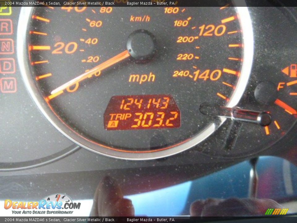 2004 Mazda MAZDA6 s Sedan Glacier Silver Metallic / Black Photo #14