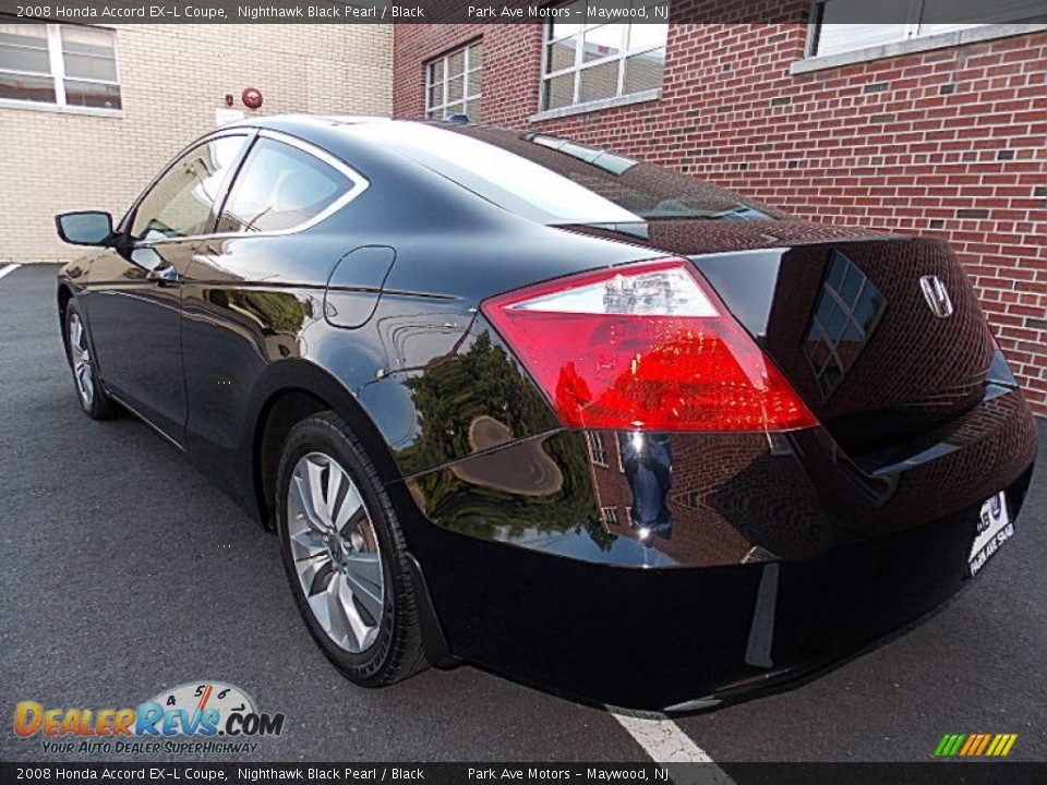 2008 Honda Accord EX-L Coupe Nighthawk Black Pearl / Black Photo #3