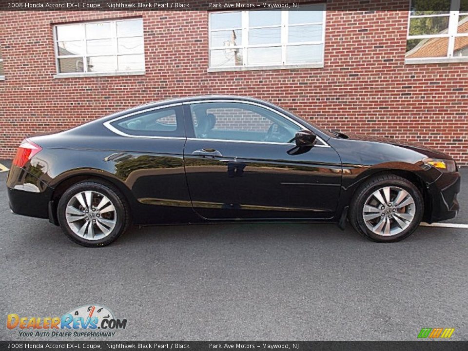 2008 Honda Accord EX-L Coupe Nighthawk Black Pearl / Black Photo #6